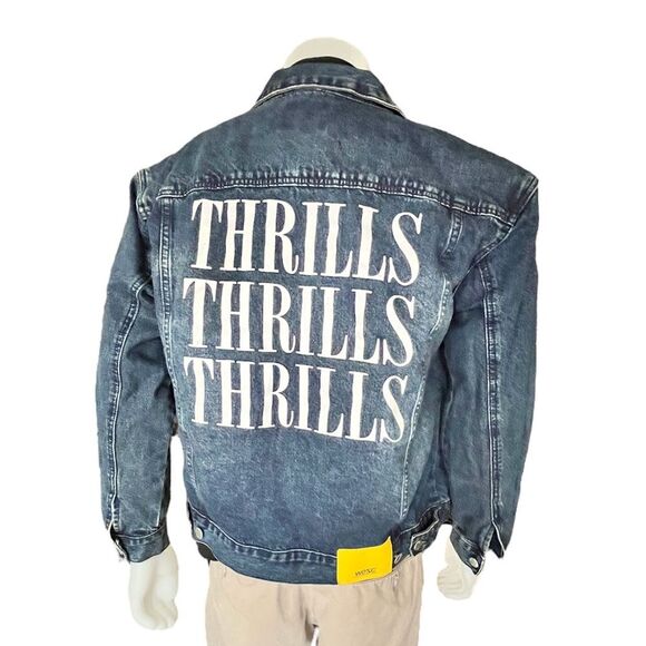 90’s Vintage Conspiracy by WESC Blue Jean Trucker Jacket Mens Size L - Picture 8 of 11